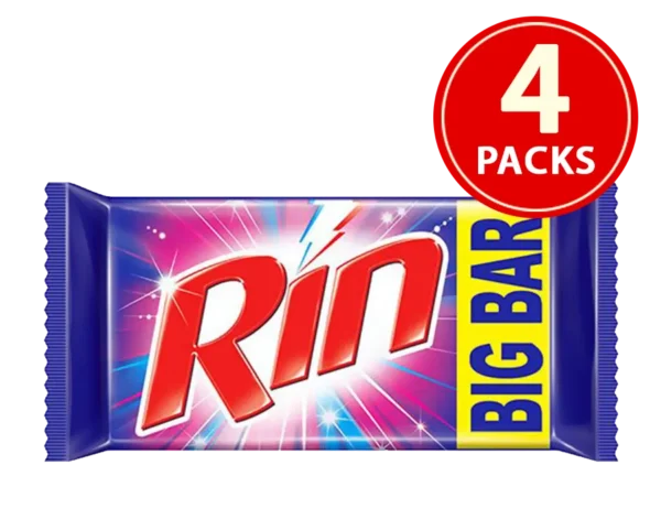 Rin Detergent Bar, 4 x 250 g Multipack