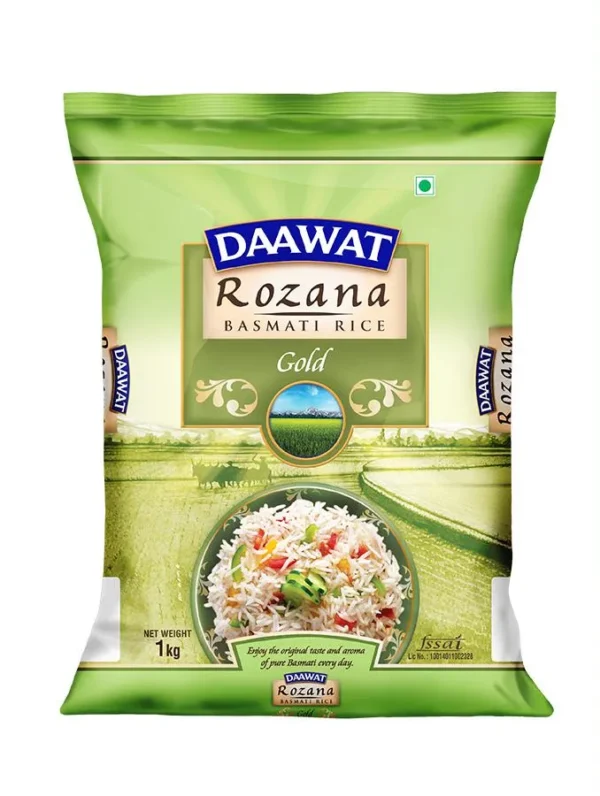 Daawat Basmati Rice/Basmati Akki - Rozana Gold, 1 kg Pouch