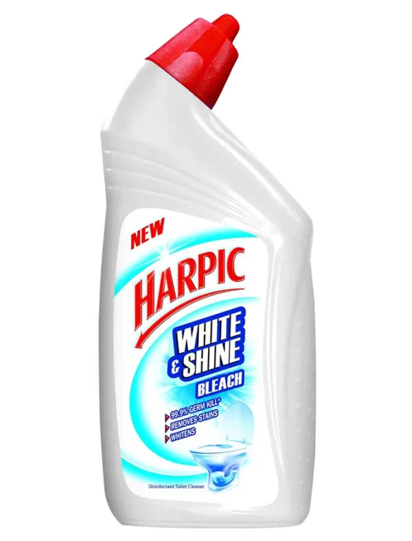 Harpic White & Shine Disinfectant Toilet Cleaner Bleach, 500 ml
