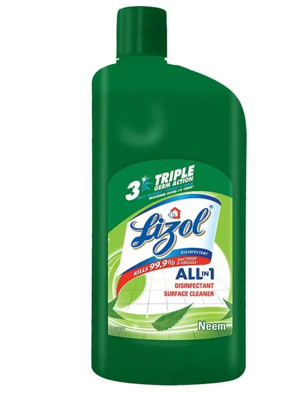 Lizol Disinfectant Surface & Floor Cleaner Liquid, Neem, 975 ml