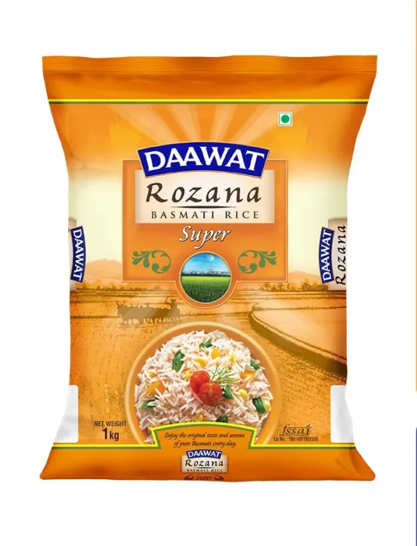 Daawat Basmati Rice/Basmati Akki - Rozana Super 90, 1 kg