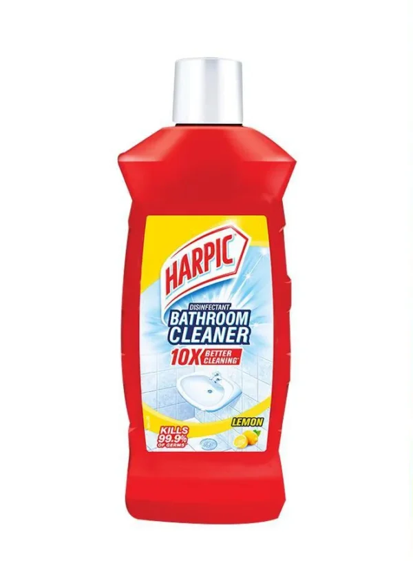Harpic Disinfectant Bathroom Cleaner Liquid, Lemon, 1 L