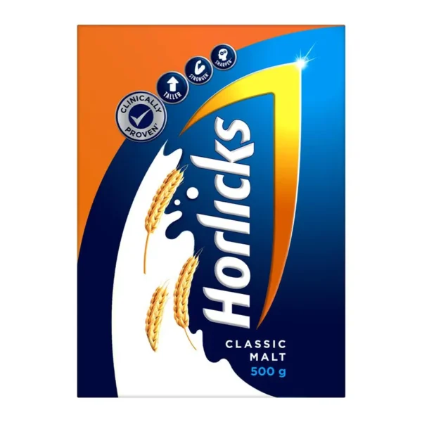 Horlicks Health & Nutrition Drink - Classic Malt, 500 g Carton