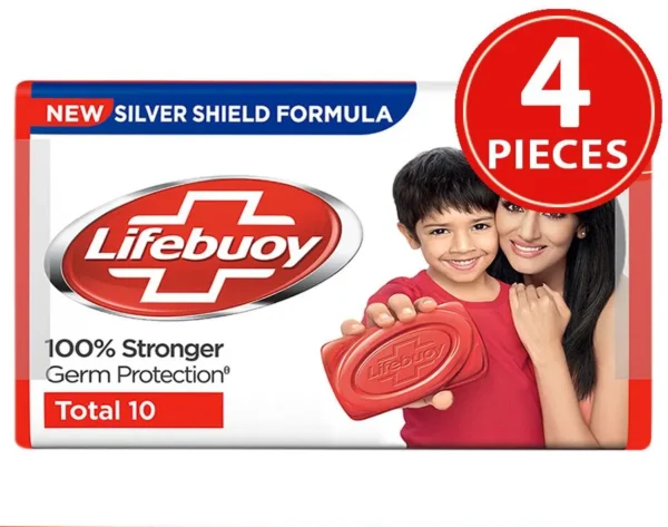 Lifebuoy Total 10 Soap Bar, 4 x125 g Multipack