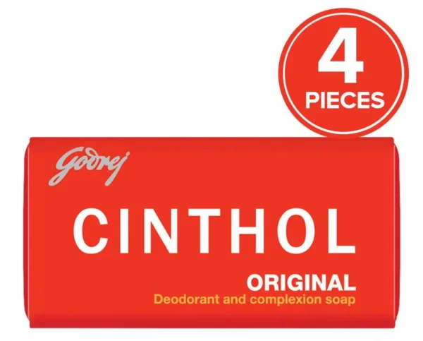 Cinthol Original Bath Soap - 99.9% Germ Protection, 4 x 100 g Multipack