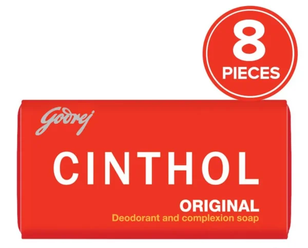 Cinthol Original Bath Soap - 99.9% Germ Protection, 8x100 g Multipack