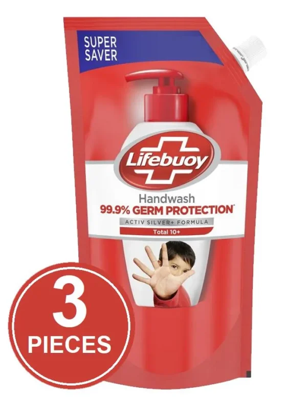 Lifebuoy Total 10 Activ Naturol Germ Protection Handwash Refill, 3x750 ml (Multipack)