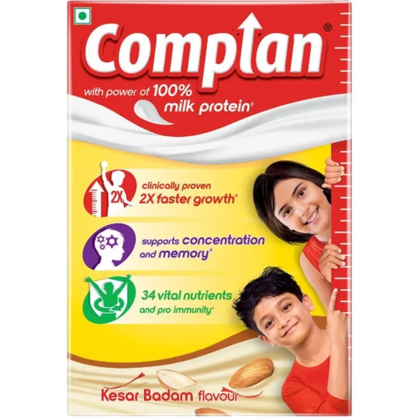 Complan Health Drink - Kesar Badam Flavour, 200 g Carton