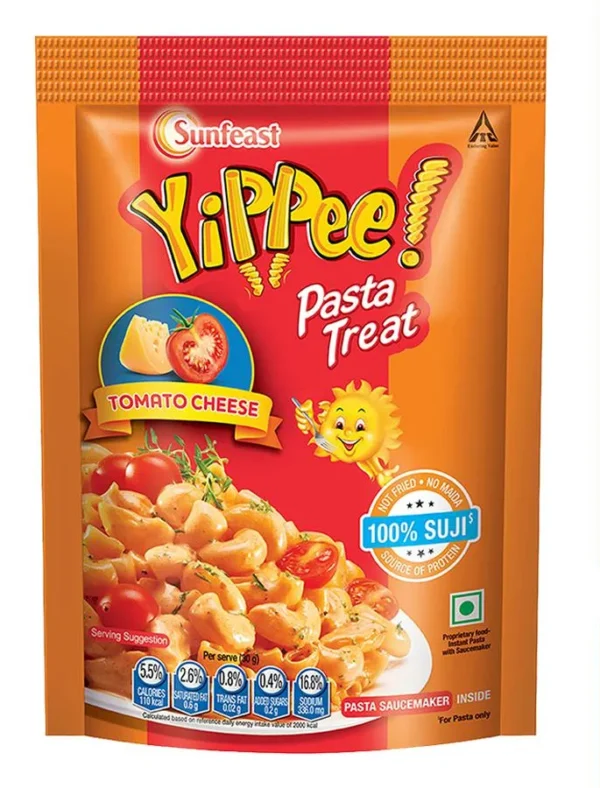 Sunfeast Instant Pasta Treat - Tomato Cheese, Wholesome Suji, 65 g Pouch ( Pack of 2 )