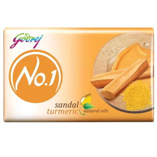 Godrej No.1 Bathing Soap - Sandal & Turmeric , 100 g ( pack of 5 )