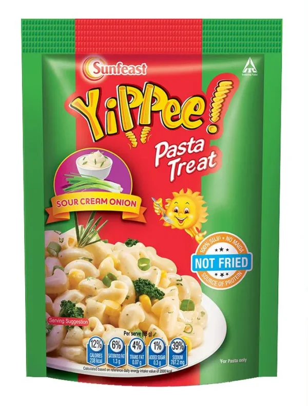 Sunfeast Instant Pasta Treat - Sour Cream Onion, Made From Suji, 65 g Pouch( Pack of 2 )