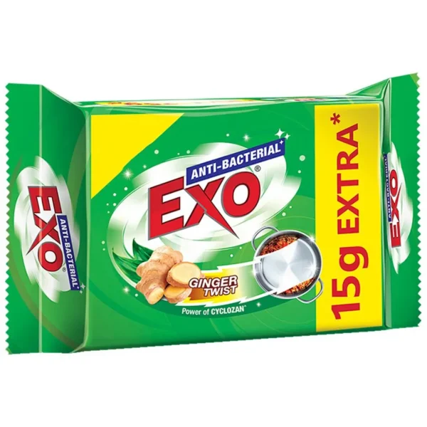 Exo Dishwash Bar - Anti-Bacterial, 60 gm ( Pack of 8 )