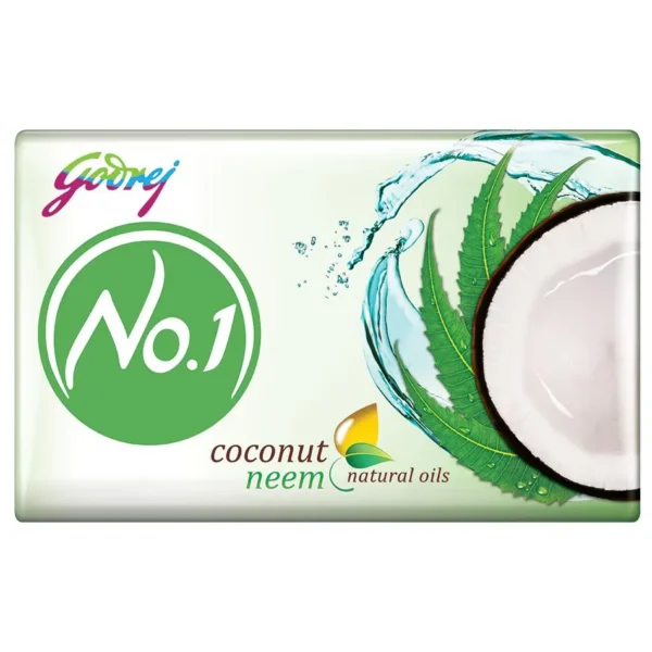 Godrej No.1 Bathing Soap - Coconut & Neem, 150 g (pack of 3 )
