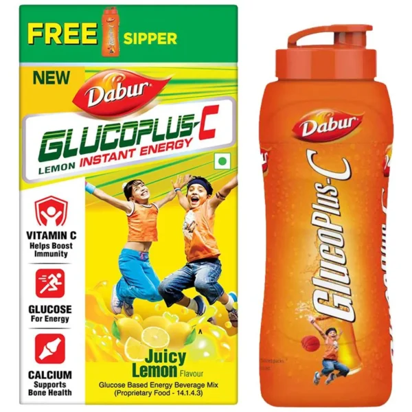 Dabur GlucoPlus C - Lemon, 1 kg Get Sipper Free