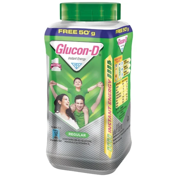 Glucon-D Instant Energy Health Drink - Regular, 250 g jar
