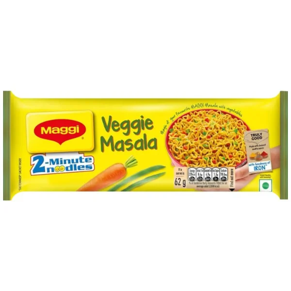 MAGGI 2 Minute Instant Noodles - Veggie Masala, 248 g (Pack of 2 )