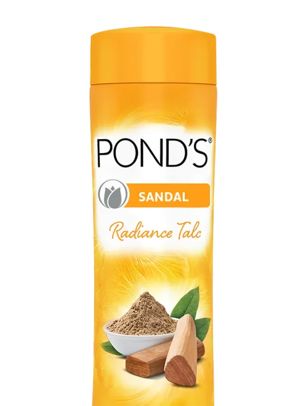 Ponds Talc Natural - Sandal Radiance, 100 g Bottle
