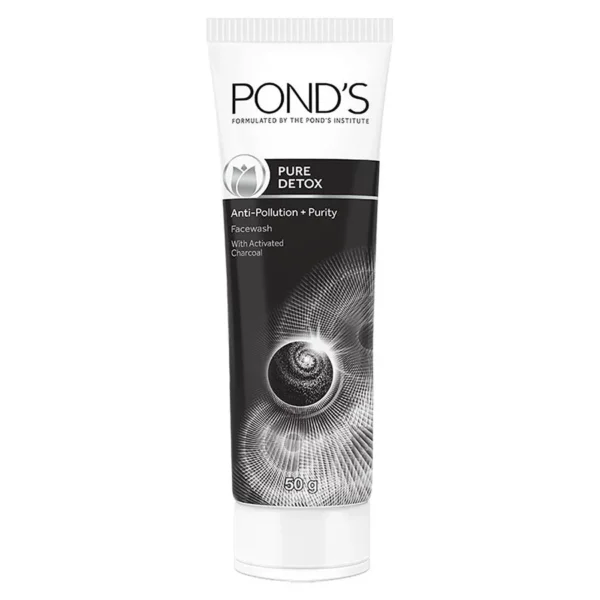 Ponds Pure Detox Anti-Pollution Purity Face Wash With Activated Charcoal, 50 g