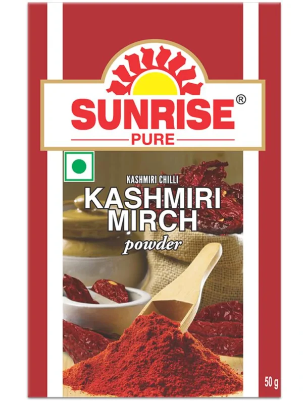 Sunrise Pure, Kashmiri Mirch Powder - 50 grams (Box)