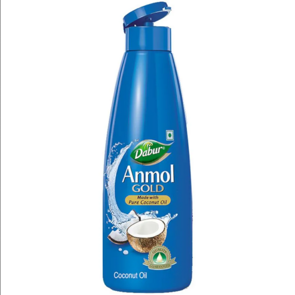 Dabur Anmol Gold Coconut Oil - Edible Grade, Pure, Natural, For Hair & Skin Use, 600 ml
