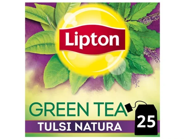Lipton Tulsi Natura Green Tea Bags, 32.5 g (25 Bags x 1.3 g each)