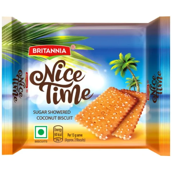 Britannia Nice Time - Coconut Biscuits, 59.4 g ( Pack of 2 )