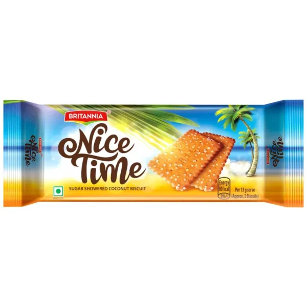 Britannia Nice Time Coconut Biscuits, 143 g