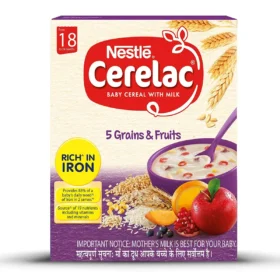 Nestle Cerelac 5 Grains & Fruits Cereal (300 g, 18 TO 24 Months)