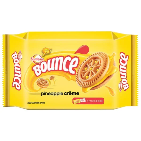 Sunfeast Bounce Biscuits - Pineapple Zing, 58 g ( Pack of 3 )