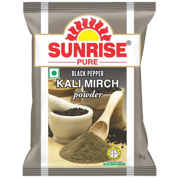 Sunrise Pure Black Pepper Powder, 50 g Pouch