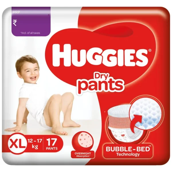 Huggies Dry Pants Diapers - X-Large, 17 pcs