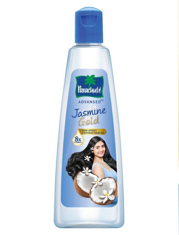 Parachute Advansed Jasmine Gold Coconut Hair Oil With 8x Vitamin E - Non-Sticky, 300 ml