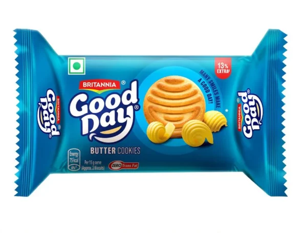 Britannia Good Day Butter Cookies - Crunchy, Zero Trans Fat, Ready To Eat, 60 g