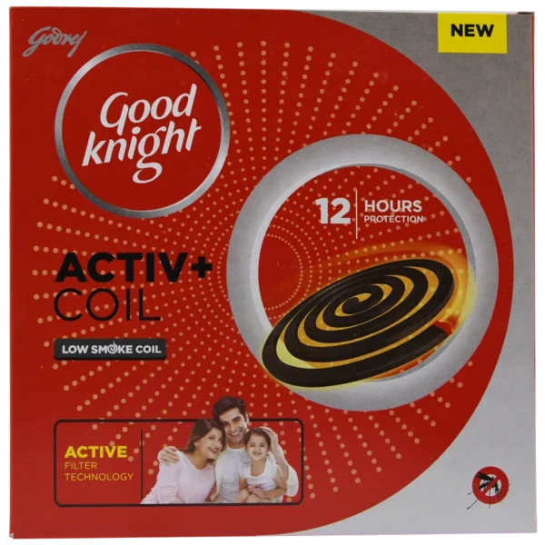 Good knight Activ+ Low Smoke Mosquito Coil with Power Formula, 10 Coils