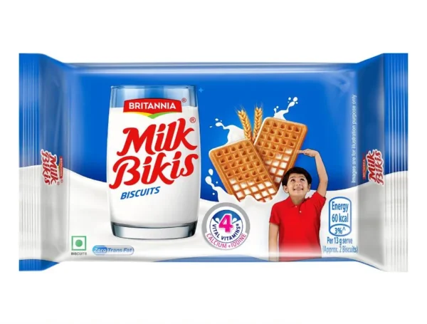 Britannia Milk Bikis Biscuit - Crunchy, Zero Trans Fat, Ready To Eat, 160 g