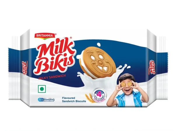 Britannia Milk Bikis Milk Cream Biscuits, 200 g