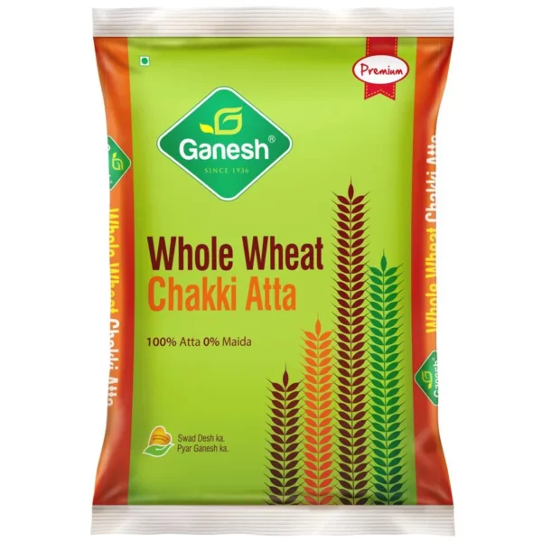 Ganesh Whole Wheat Chakki Atta, 5 Kg