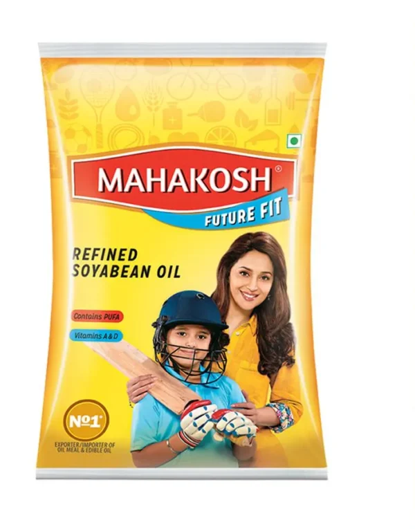 Mahakosh Soyabean Oil, 899 g Pouch
