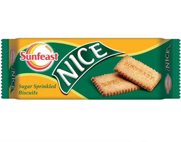 Sunfeast Nice - Sugar Sprinkled Biscuits, 142.8 g Pouch