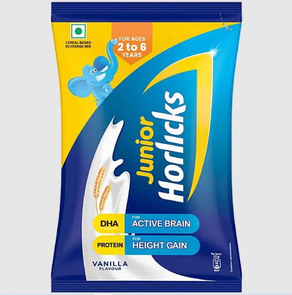 Horlicks Junior - Health Drink,Vanilla - For Kids, 400 g Pouch